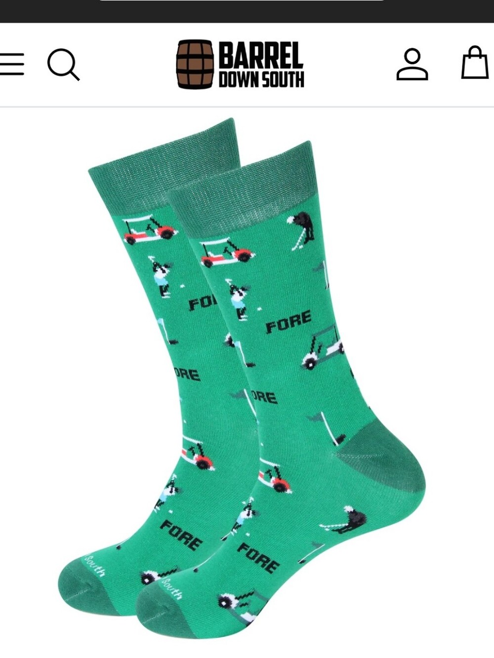 Barrel Down South Nwt Fore Golf Socks